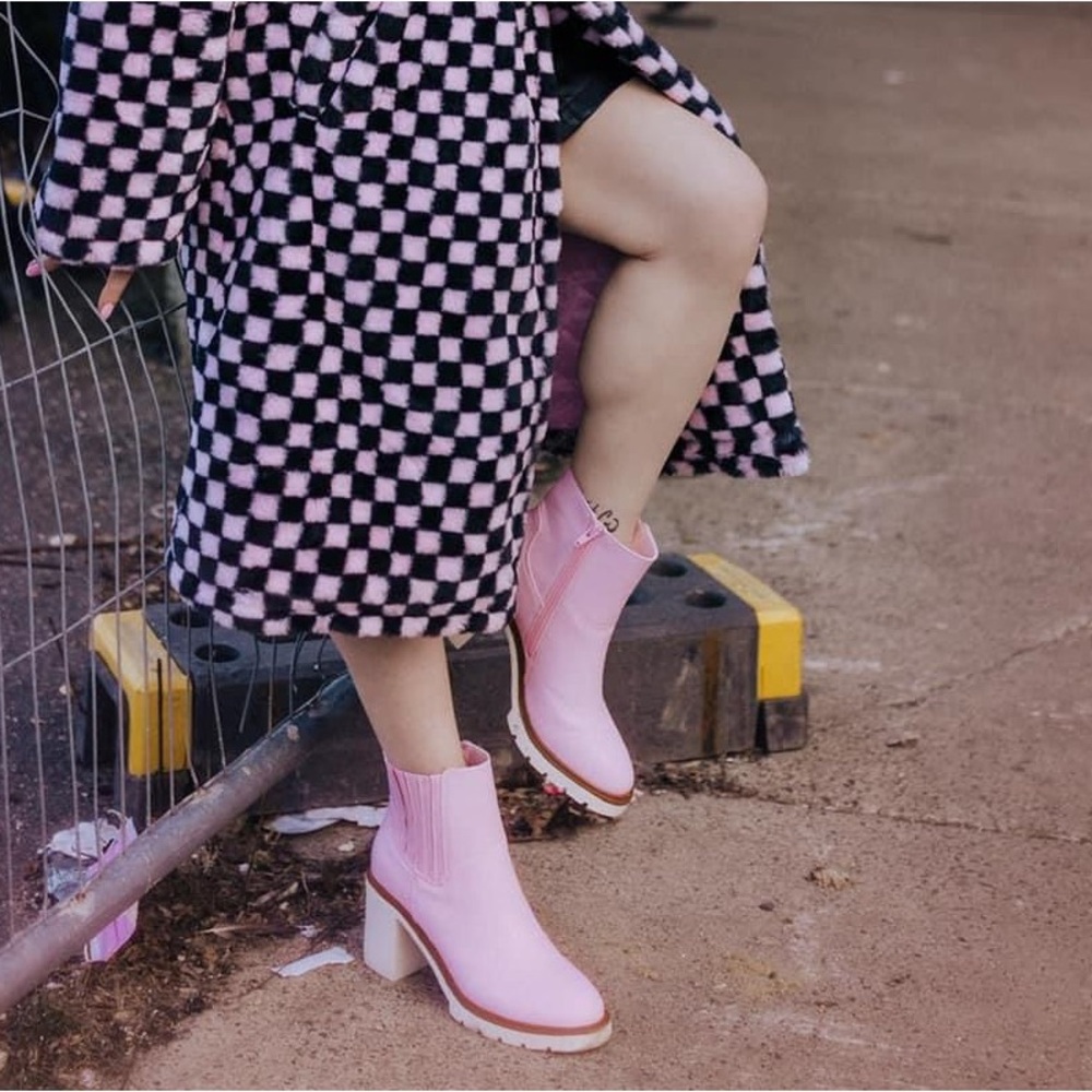 Stylish Pink Ankle Boots